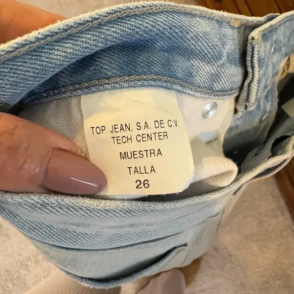 Pistola High Rise Straight Leg Ankle Jeans in Light Blue Malibu Wash Size 26 - Picture 2 of 8